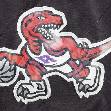 Men's Toronto Raptors Black Mitchell & Ness Hardwood Classics 75th Anniversary Authentic Warmup Full-Snap Jacket