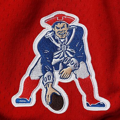 Men's Mitchell & Ness Red New England Patriots Just Don Gold Rush Shorts