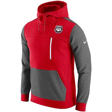 Men's Nike Red Georgia Bulldogs AV-15 2.0 Slim Fit Pullover Hoodie