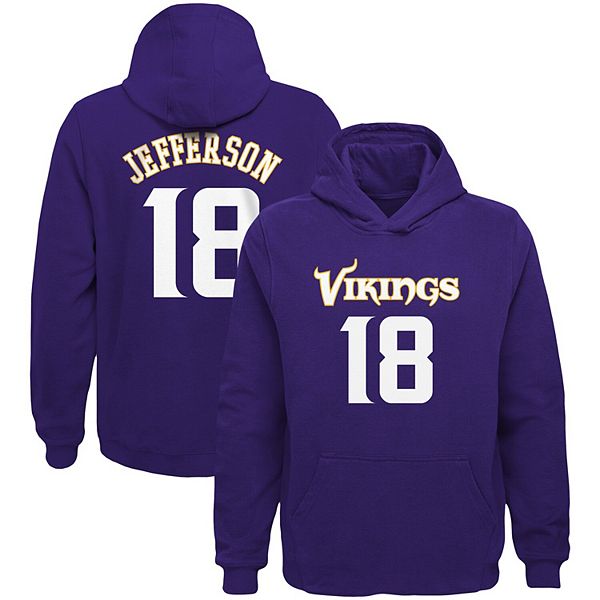 Outerstuff Girls Youth Justin Jefferson Pink Minnesota Vikings Player Name & Number T-Shirt Size: Medium