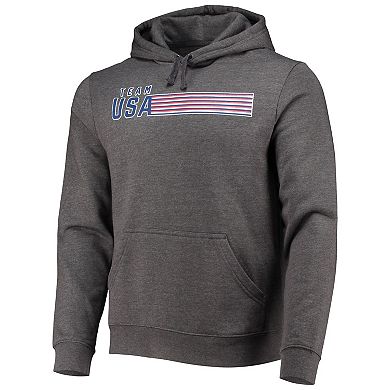 Men's Fanatics Branded Charcoal Team USA Repeat Fitted Pullover Hoodie