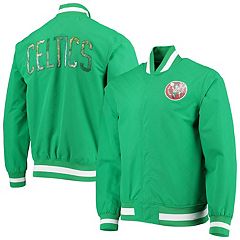 Men's JH Design Gray Boston Celtics Poly Twill Logo Jacket