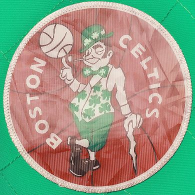 Men's Boston Celtics Kelly Green Mitchell & Ness Hardwood Classics 75th Anniversary Authentic Warmup Full-Snap Jacket