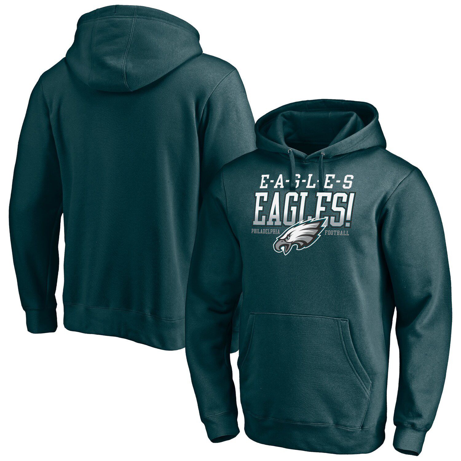 Philadelphia Eagles Youth Primary Logo Fleece Hoodie Sweatshirt - Midnight  Green