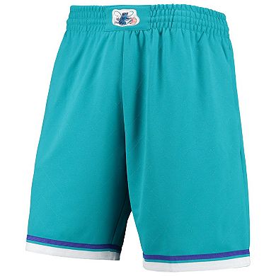 Men's Mitchell & Ness Teal Charlotte Hornets 1992 Hardwood Classics 75th Anniversary Swingman Shorts