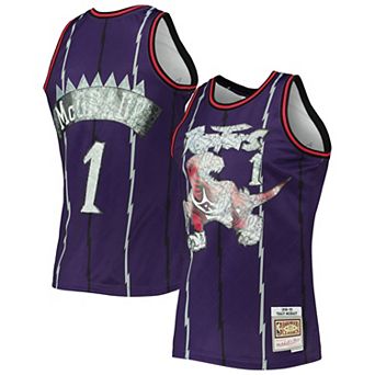 Men's Mitchell & Ness Tracy McGrady Purple Toronto Raptors 1998-99 Hardwood Classics 75th Anniversary Diamond Swingman Jersey