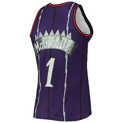 Purple Adidas Toronto Basketball Shirt Men's Mitchell Ness Tracy