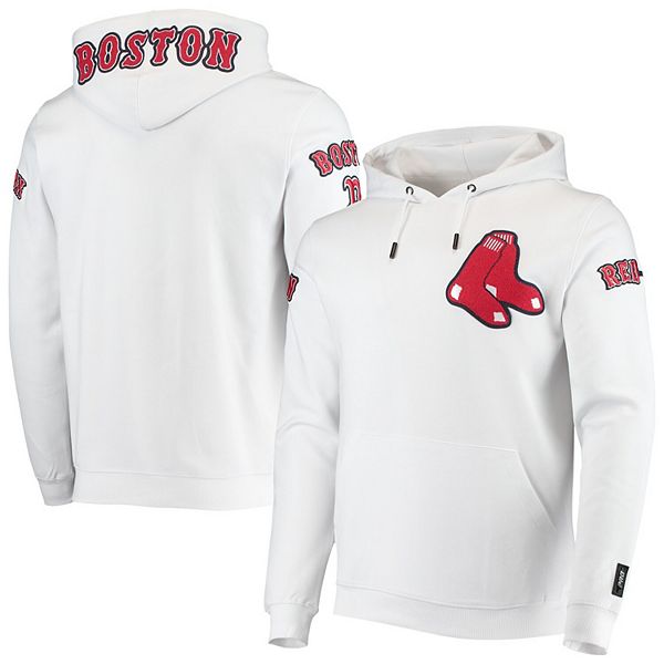Men's Pro Standard White Boston Red Sox Logo Pullover Hoodie