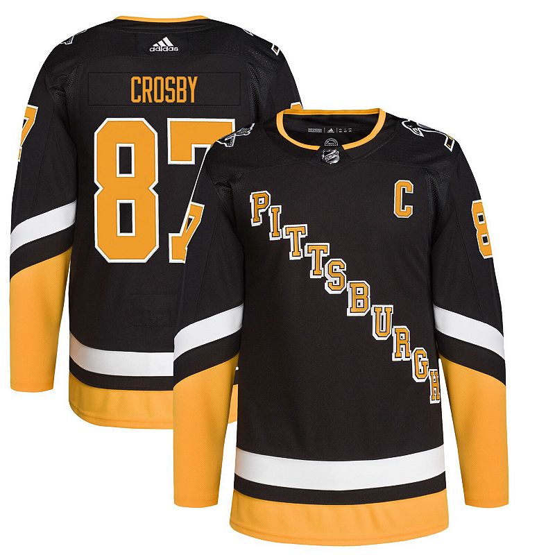 Mens adidas Sidney Crosby Black Pittsburgh Penguins 2021/22 Alternate Prim