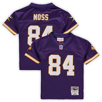 Men's Randy Moss Split Jersey Minnesota Vikings Mitchell & Ness NFL Split  Purple/Gold Throwback Jersey