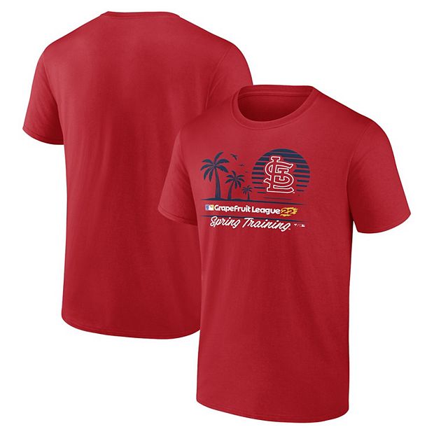 Men's Fanatics Branded Red St. Louis Cardinals 2022 Spring Training Horizon  Line T-Shirt