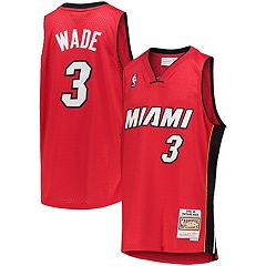 Mitchell & Ness Dwyane Wade Red Miami Heat 2005 Hardwood Classics Name And  Number Player Jersey Dress
