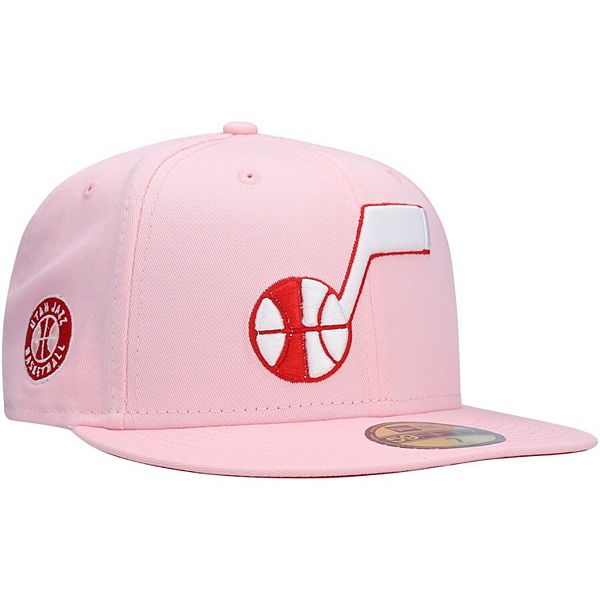 Men's Houston Rockets New Era Pink Candy Cane 59FIFTY Fitted Hat