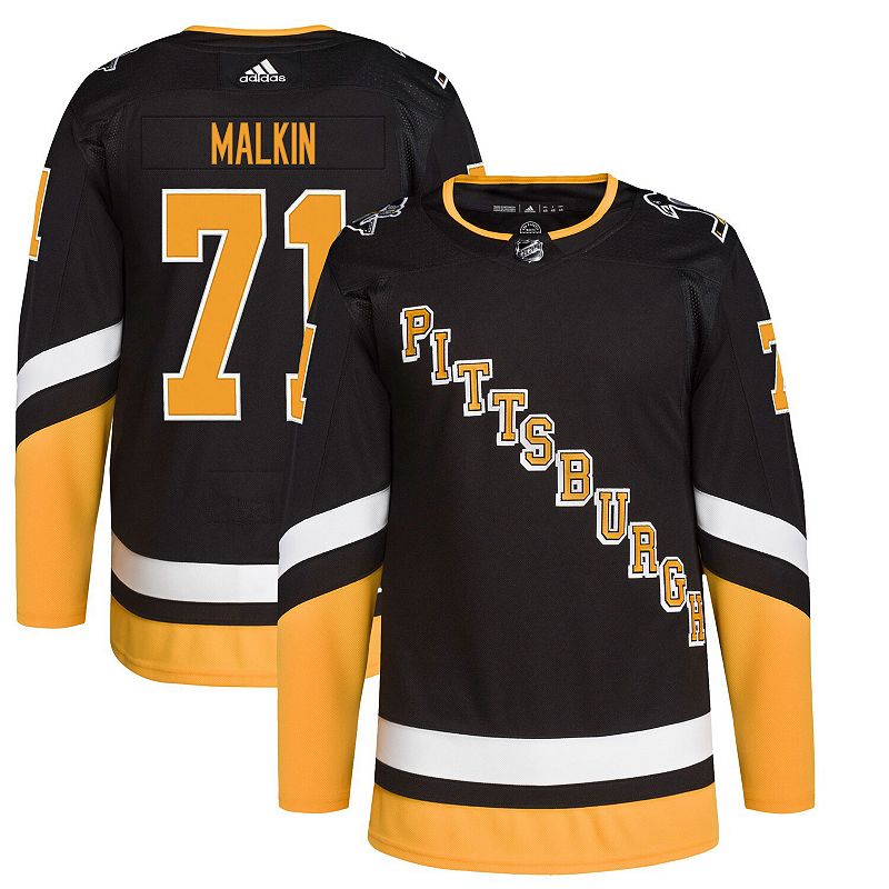 Mens adidas Evgeni Malkin Black Pittsburgh Penguins 2021/22 Alternate Prim