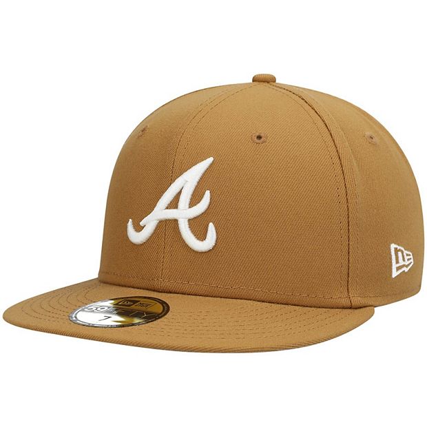 Men's New Era Tan Atlanta Braves Wheat 59FIFTY Fitted Hat