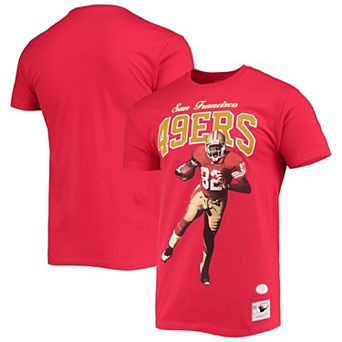 Men's Mitchell & Ness John Taylor San Francisco 49ers Scarlet 75th Anniversary Player Graphics T-Shirt