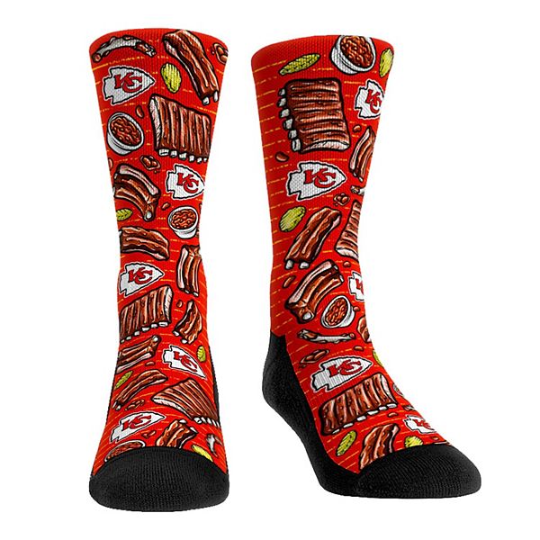 For Bare Feet Kansas City Chiefs End to End Crew Socks