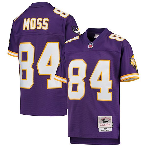 Men's Mitchell & Ness Randy Moss Purple Minnesota Vikings Big & Tall 1998  Retired Player Replica Jersey
