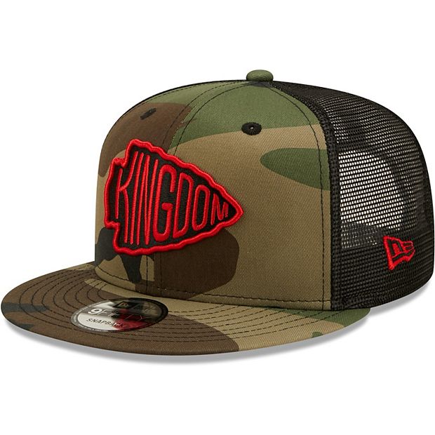 Youth New Era Camo Kansas City Chiefs Trucker 9FIFTY Snapback Hat