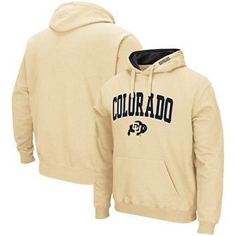 Men's Colosseum Gold Colorado Buffaloes Arch & Logo 3.0 Pullover Hoodie