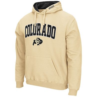 Men's Colosseum Gold Colorado Buffaloes Arch & Logo 3.0 Pullover Hoodie