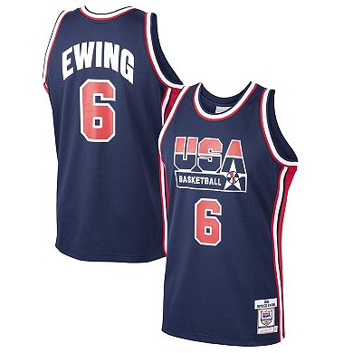 Men's Mitchell & Ness Patrick Ewing Navy USA Basketball Home 1992 Dream Team Authentic Jersey