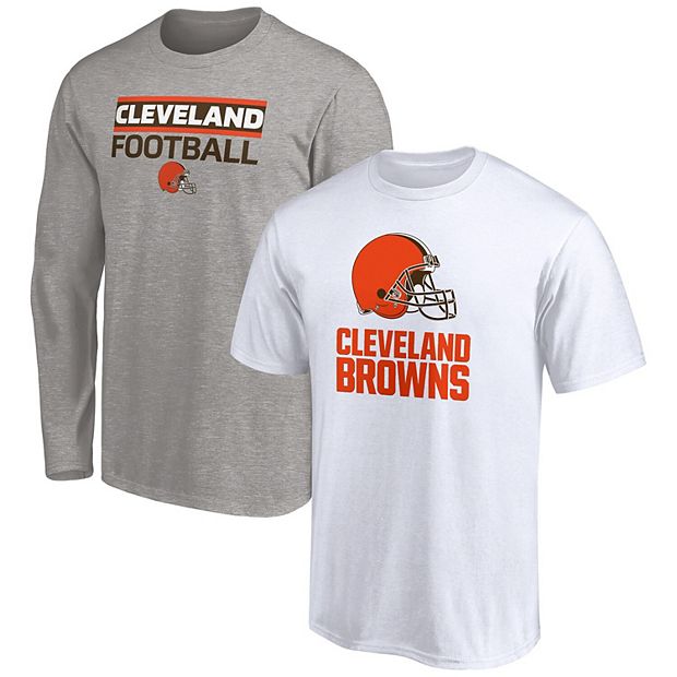 Men's Fanatics Branded White/Heathered Gray Cleveland Browns T-Shirt Combo  Set