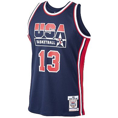 Men's Mitchell & Ness Chris Mullin Navy USA Basketball Home 1992 Dream Team Authentic Jersey