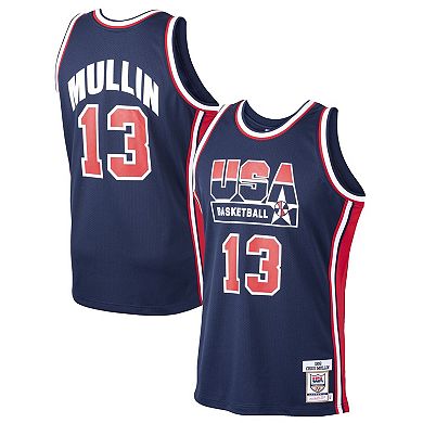 Men's Mitchell & Ness Chris Mullin Navy USA Basketball Home 1992 Dream Team Authentic Jersey