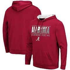 Women's Wear by Erin Andrews Crimson Alabama Crimson Tide Mixed Media Cropped Pullover Hoodie