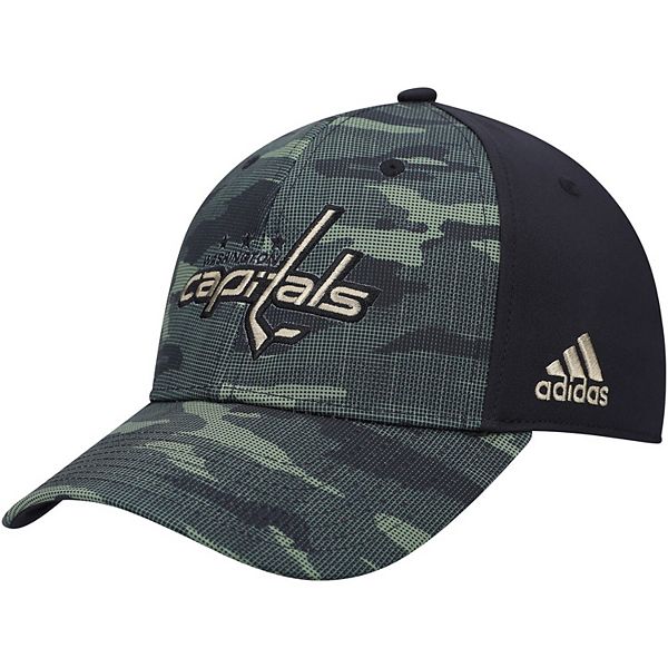 Men's adidas Camo/Black Washington Capitals Military Appreciation Flex Hat