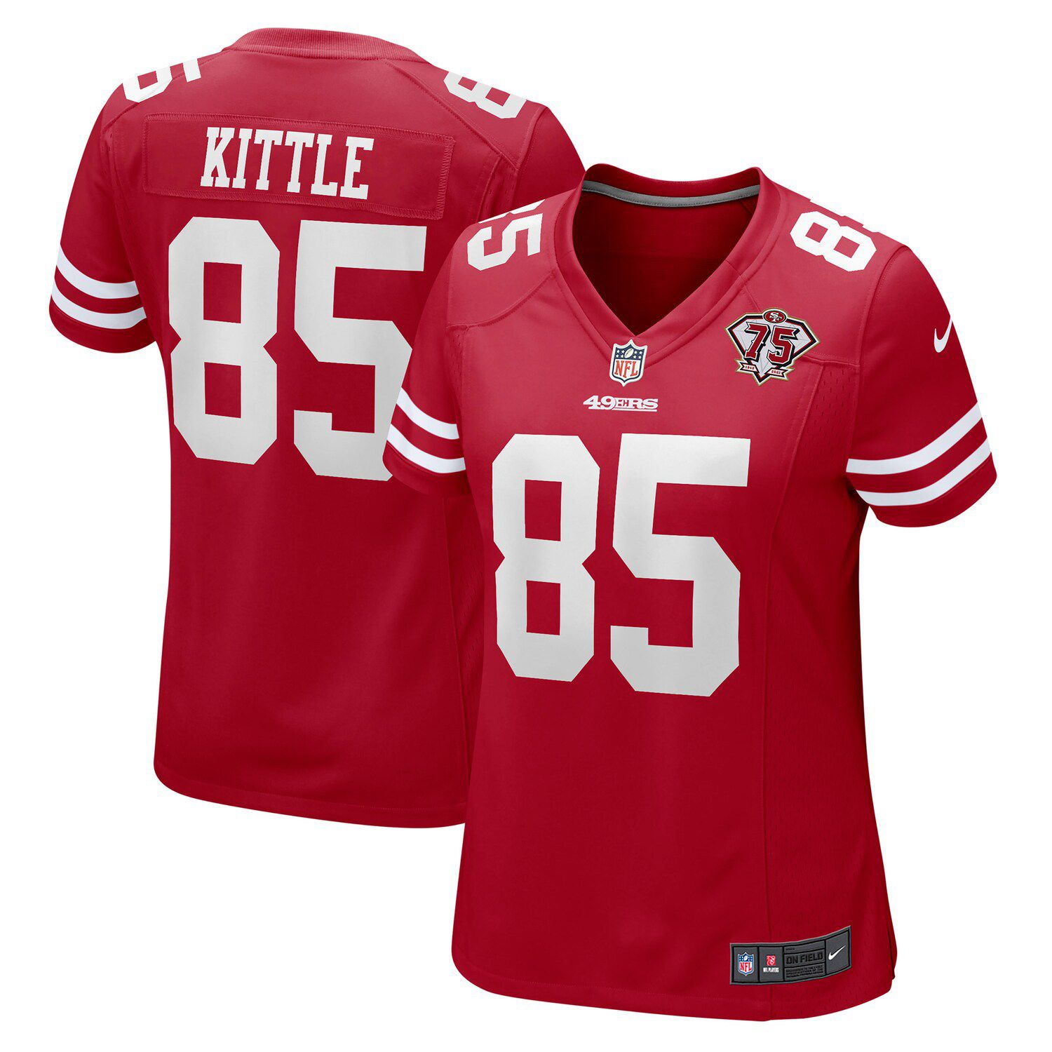 Women's Nike George Kittle Gold San Francisco 49ers Team Inverted Legend  Jersey