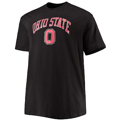 Men's Champion Black Ohio State Buckeyes Big & Tall Arch Over Wordmark T-Shirt