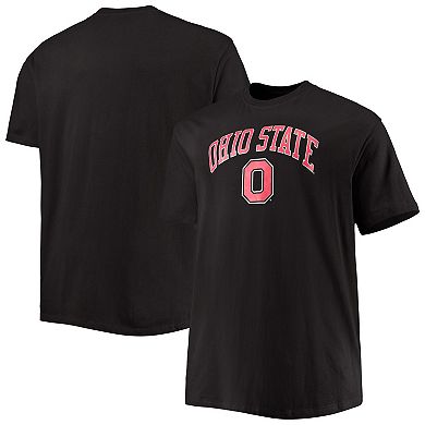Men's Champion Black Ohio State Buckeyes Big & Tall Arch Over Wordmark T-Shirt