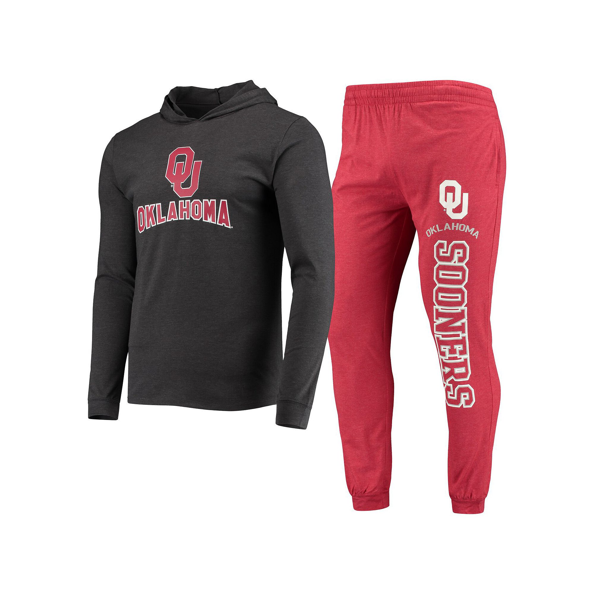 Mens Concepts Sport Crimson/Heather Charcoal Oklahoma Sooners Meter Long S