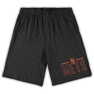 Men's Concepts Sport Royal/Heathered Charcoal New York Mets Big & Tall T-Shirt & Shorts Sleep Set