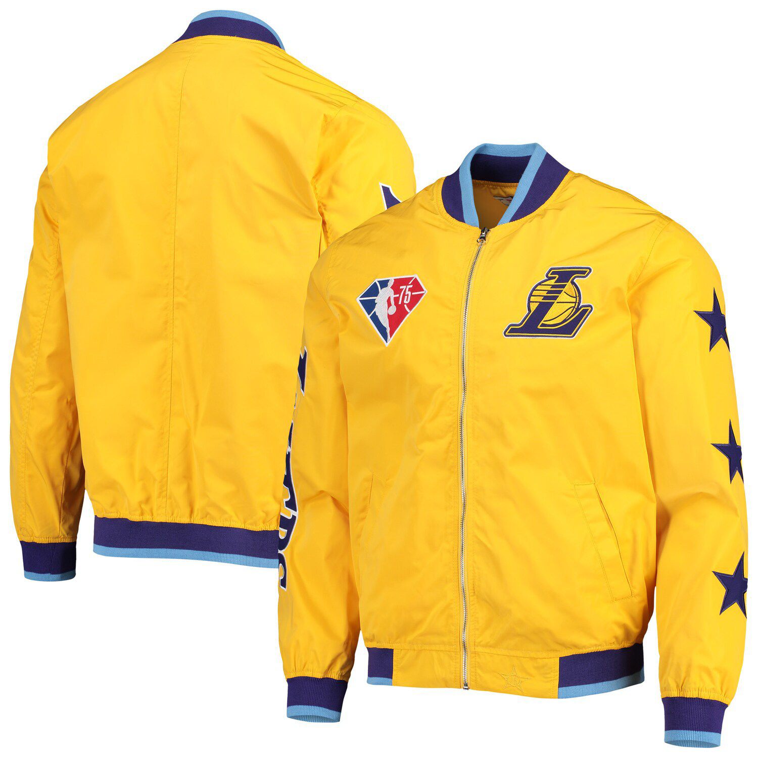 Vintage JH Los Angeles Lakers Gold Reversible Letterman Jacket - Men’s Size  XL