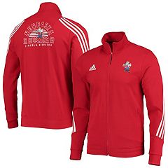 Women's adidas Red Louisville Cardinals Game Mode Performance AEROREADY  Raglan Quarter-Zip Pullover Jacket