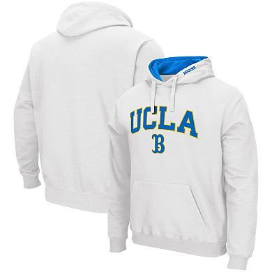 Men's Colosseum White UCLA Bruins Arch & Logo 3.0 Pullover Hoodie