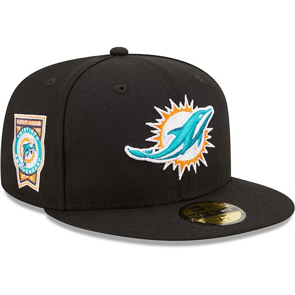 Miami Dolphins Hat Cap Strap Back White Black Reebok NFL Football