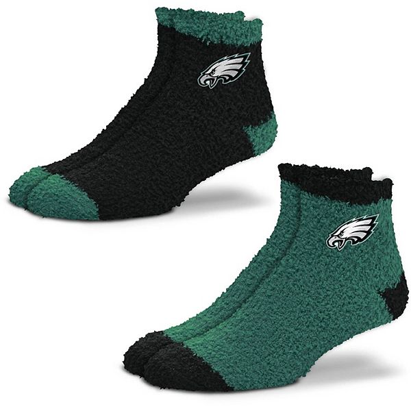 Women's For Bare Feet Philadelphia Eagles 2-Pack Sleep Soft Socks