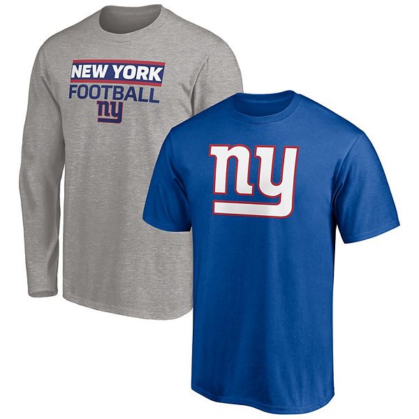 Men's Fanatics Branded Royal/Heathered Gray New York Giants T-Shirt Combo  Set
