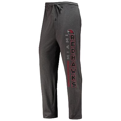 Men's Concepts Sport Heathered Charcoal/Red Miami University RedHawks Meter T-Shirt & Pants Sleep Set