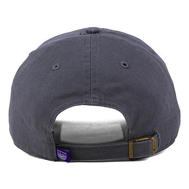 Men's '47 Gray Sacramento Kings Team Logo Clean Up Adjustable Hat