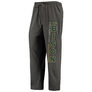 Men's Concepts Sport Heathered Charcoal/Green NDSU Bison Meter T-Shirt & Pants Sleep Set