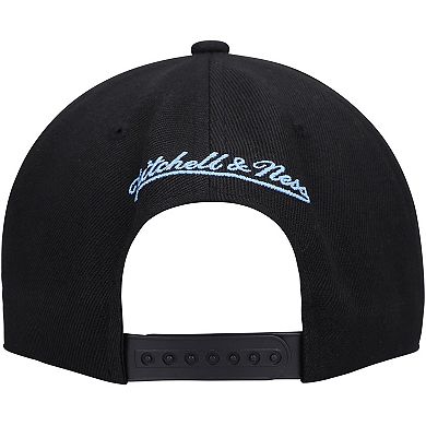 Men's Mitchell & Ness Black/Blue Sporting Kansas City Historic Logo Since '96 Foundation Script Snapback Hat