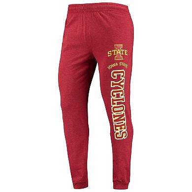 Men's Concepts Sport Cardinal/Charcoal Iowa State Cyclones Meter Long Sleeve Hoodie T-Shirt & Jogger Pants Sleep Set