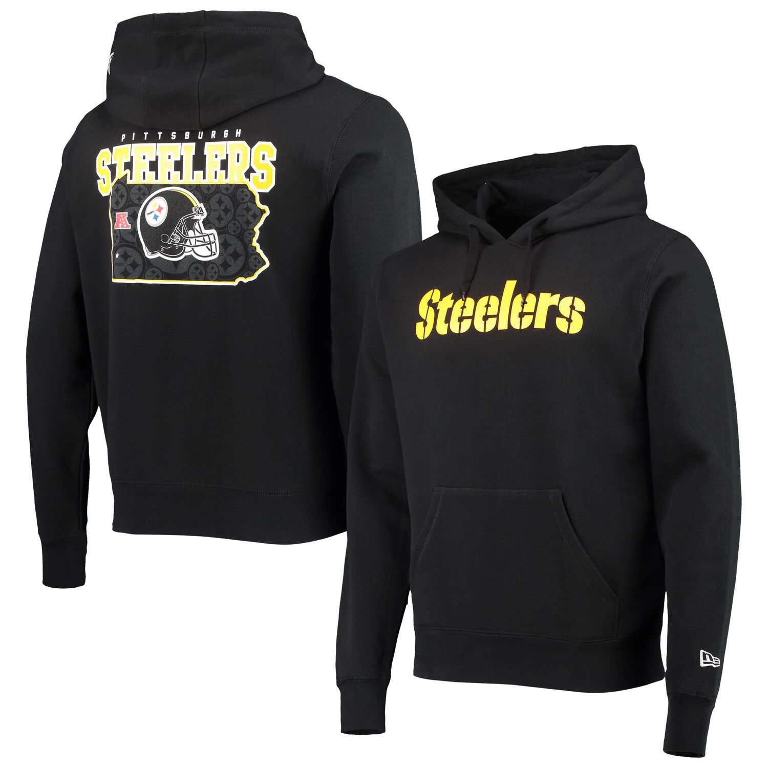 New Era NFL Team Logo Pittsburgh Steelers Hoodie Black XS Man