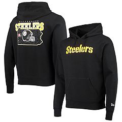 Lids Pittsburgh Steelers Junk Food Women's Sideline Stripe Pullover Hoodie  - Black/White