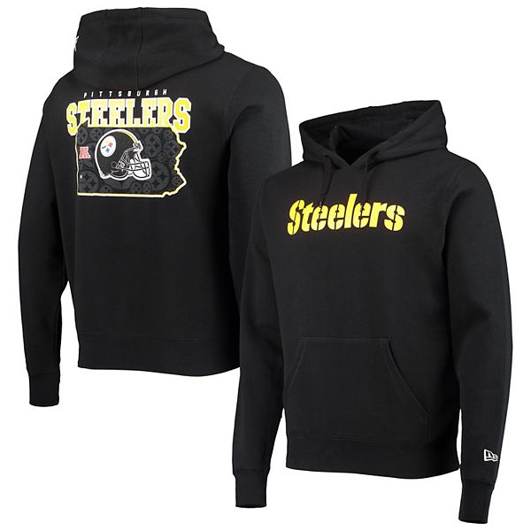 Men's New Era Black Pittsburgh Steelers Local Pack Pullover Hoodie